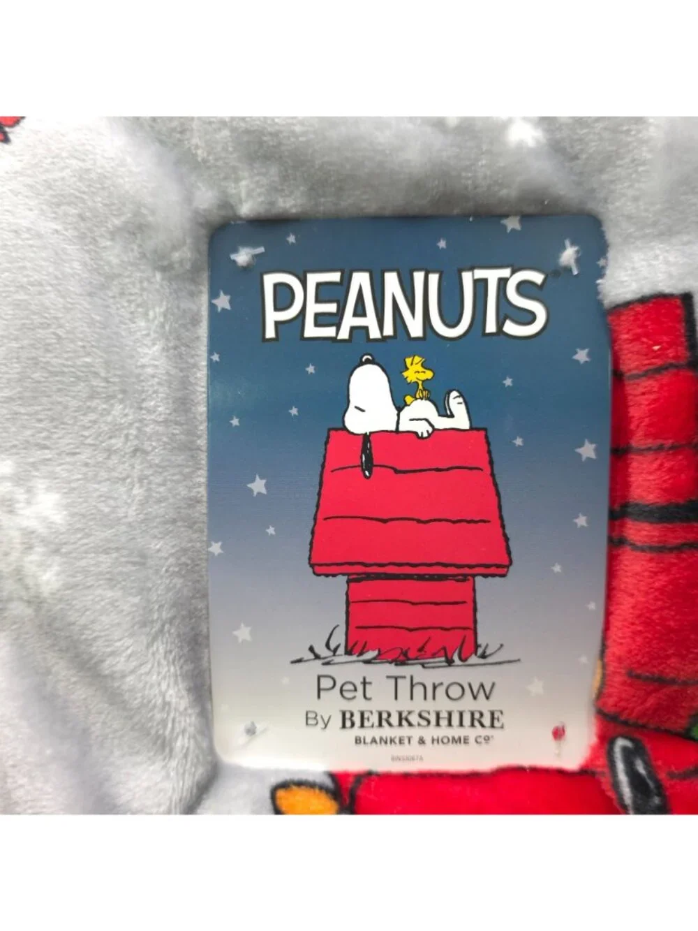 Peanuts Snoopy Plush Pet Throw Blanket 60x70 Berkshire Holiday Christmas